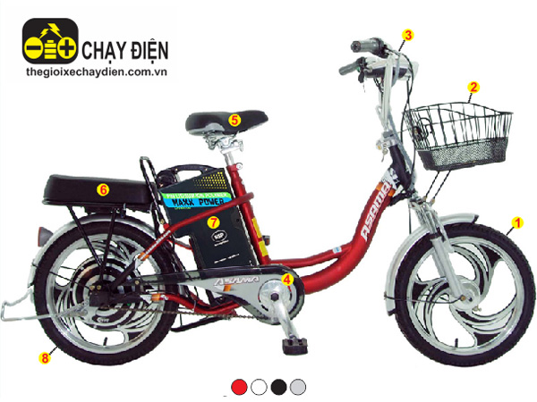 Xe đạp điện Asama ASH Pin Lipo