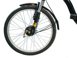Bánh trước Xe đạp điện Vnbike V1 22inch Plus với vành tăm 20inch