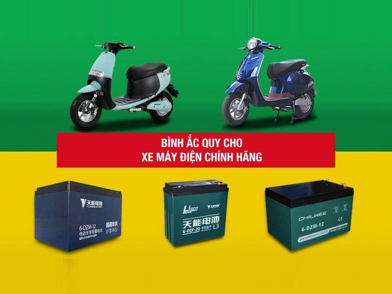 Ắc quy và pin sử dụng cho xe đạp điện, xe máy điện là loại nào