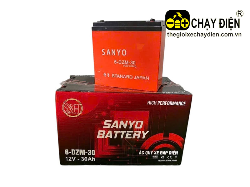 Ắc quy xe máy điện SANYO 12V 30AH