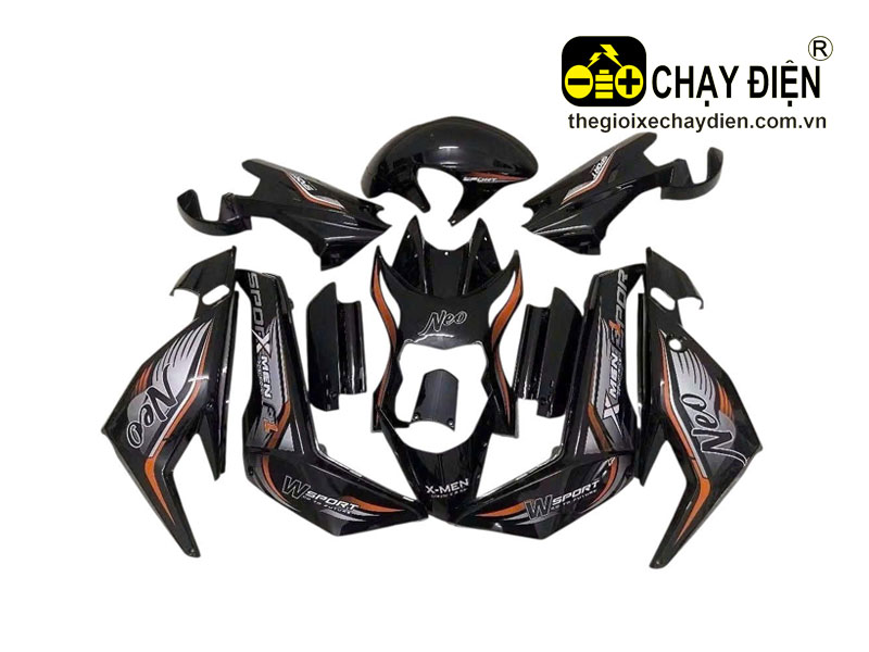 Áo nhự Xmen cam đen 12 chi tiết