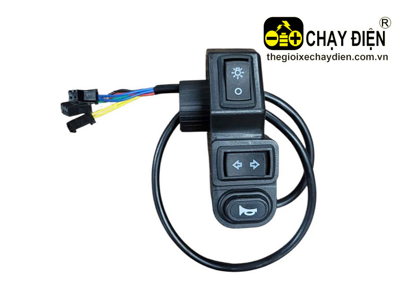 Cụm công tắc 3 chức năng đèn, còi, xi nhan xe đạp điện