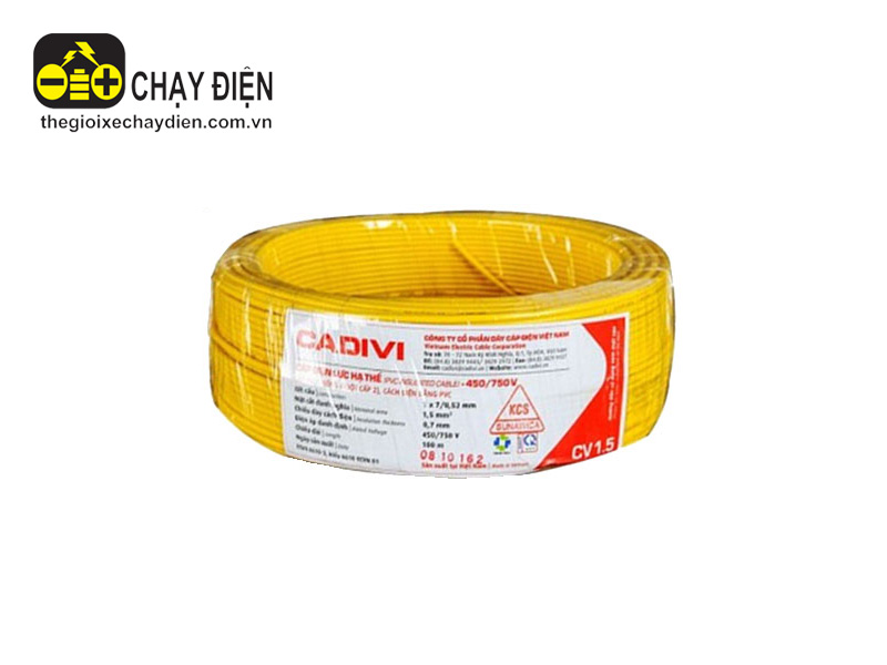 Dây điện bình ắc quy xe đạp điện Cadivi CV1,5