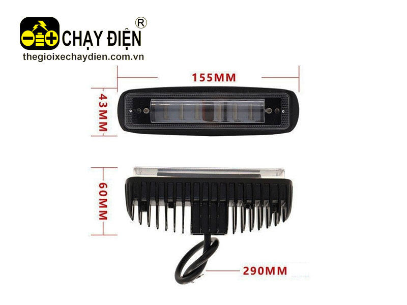 Đèn chiều vạch LED 30W gồm 6 bóng Cree xe nâng