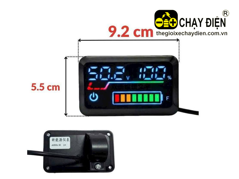 Đồng hồ báo V, báo pin gắn ghi đồng xe điện