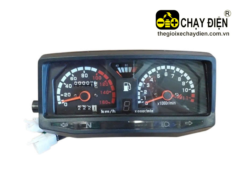Đồng hồ kiểu vuông xe 3 bánh