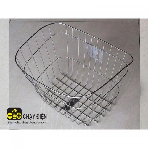 Giỏ xe đạp điện dầy inox