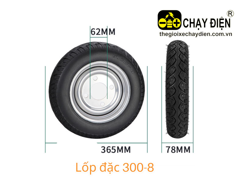 Mâm, bánh đặc 3.00-8