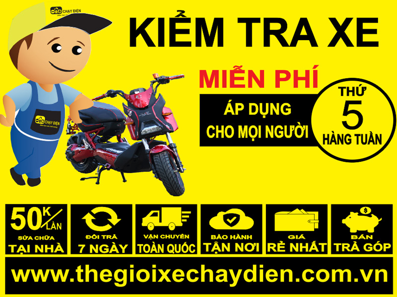 Sửa chữa xe đạp điện, xe máy điện miễn phí