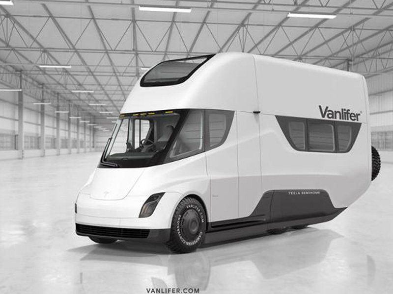 Tesla Semi khái niệm motorhome điện: một ngôi nhà không khí thải và tự lái