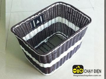 Rỗ mây xe đạp điện vuông không nắp