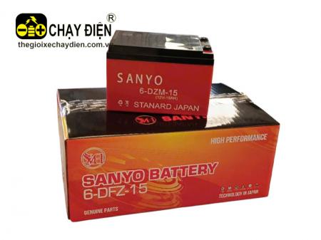 Ắc quy xe đạp điện Sanyo 12V 15AH