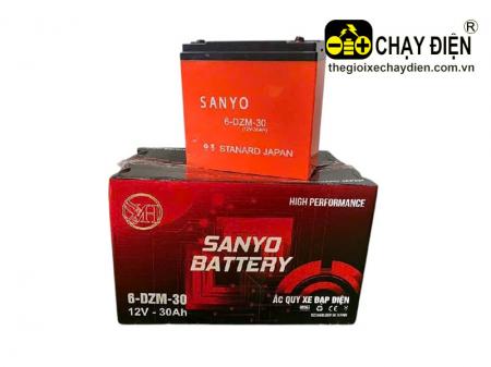 Ắc quy xe máy điện SANYO 12V 30AH