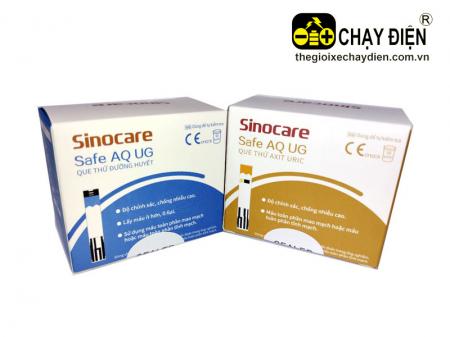 Bộ 25 Que Thử Đường + 25 Que Thử Gout + 50 Kim của máy Sinocare Safe AQ UG