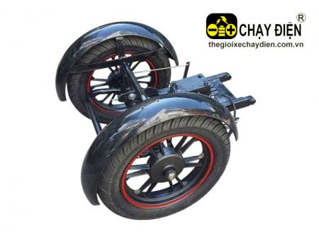Càng xe máy 3 bánh lắp xe tay ga, có visai, số lùi