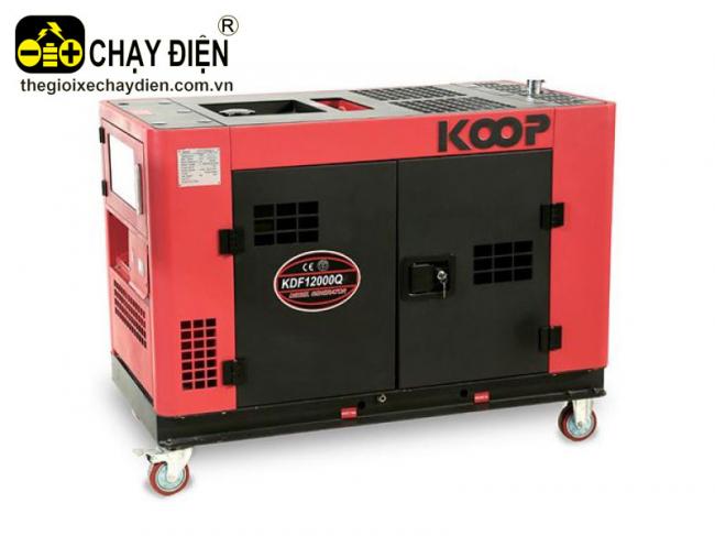 Máy phát điện diesel KOOP KDF12000Q 9kva chống ồn Đỏ đen