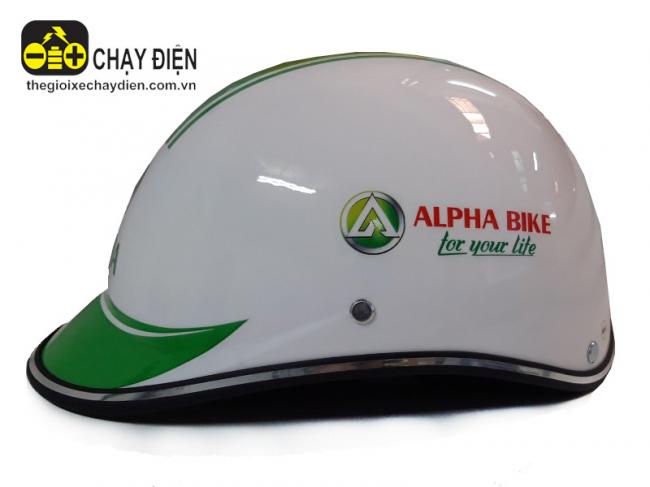 Mũ bảo hiểm xe đạp điện Apha Bike Trắng