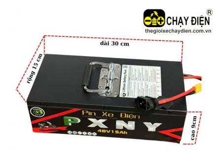 Pinlithium xe đạp điện PXNY 48V 15Ah