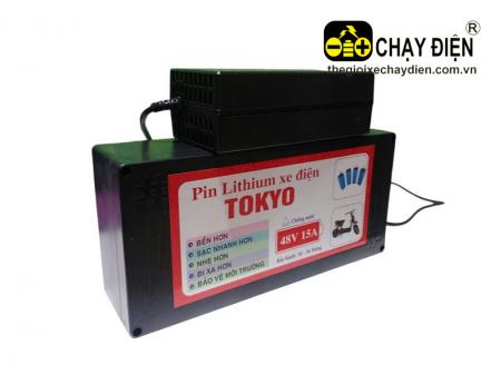 Pinlithium xe đạp điện TOKYO 48V 15Ah