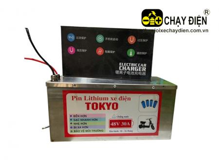 Pinlithium xe điện TOKYO 48V 30Ah