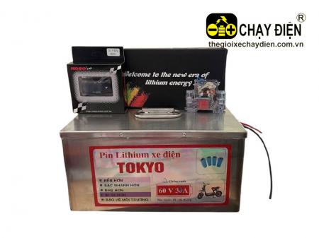 Pinlithium xe điện TOKYO 60V 30Ah