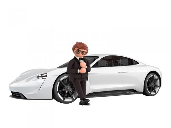 Porsche có xe điện Mission E trong vị trí sản phẩm phim Playmobil