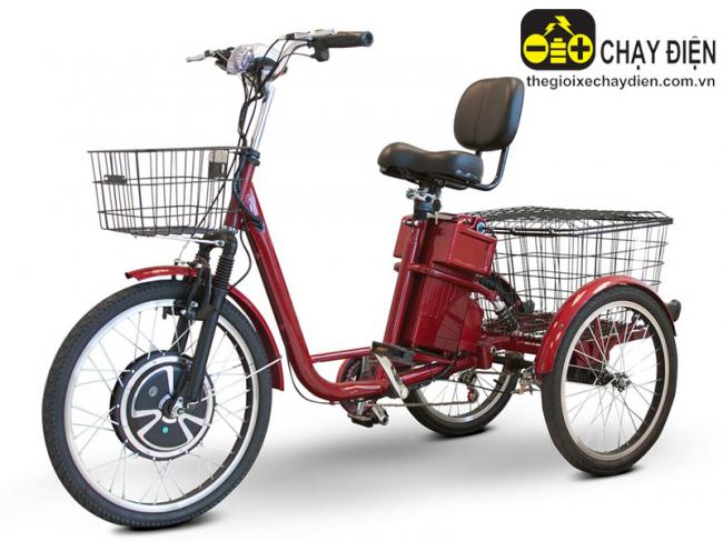 Xe đạp điện 3 bánh chở hàng Đỏ