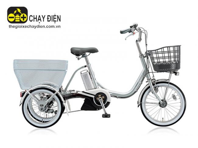 Xe đạp điện 3 bánh trợ lực Yamaha PAS Wagon Bạc