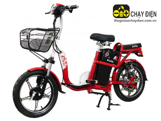 Xe đạp điện Alpha A3 Đỏ trắng