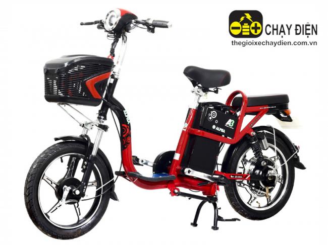 Xe đạp điện Alpha A3 Đỏ đen