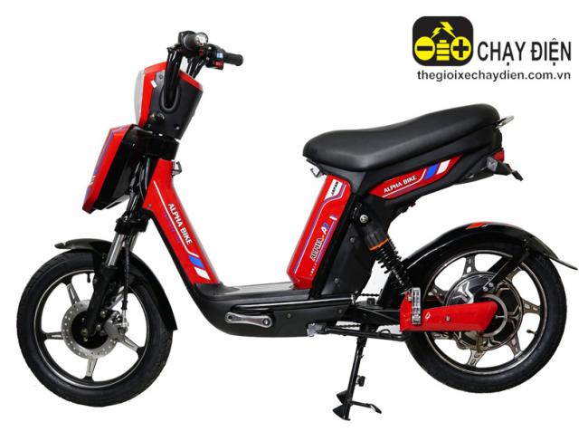 Xe đạp điện Alpha A9 Plus Đỏ đen