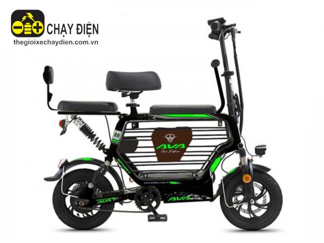 Xe đạp điện AVA 12 inch Xanh lá đen
