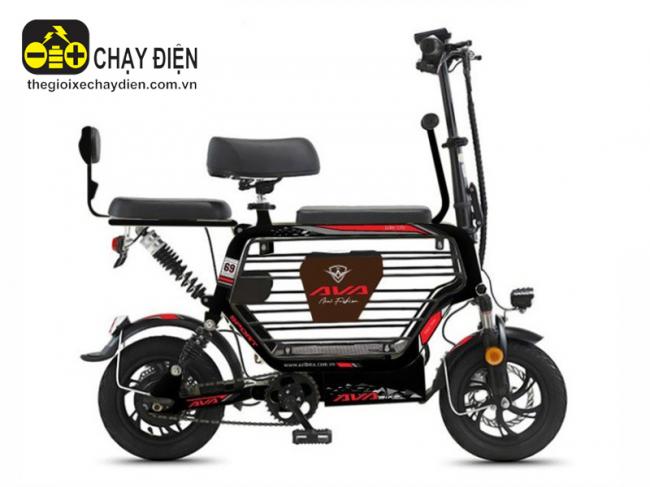 Xe đạp điện AVA 12 inch Đỏ đen