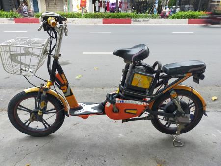 Xe đạp điện Bmx AZI cũ màu cam