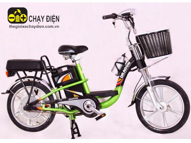 Xe đạp điện Dragon khung sơn 18 Xanh lá