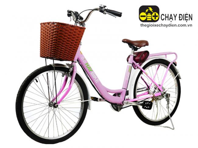 Xe đạp điện Haybike Girl Hồng cánh sen