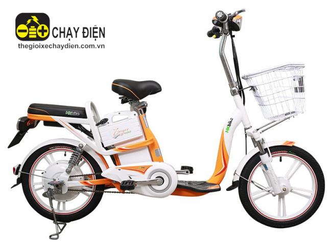 Xe đạp điện Hkbike Zinger Color Cam trắng
