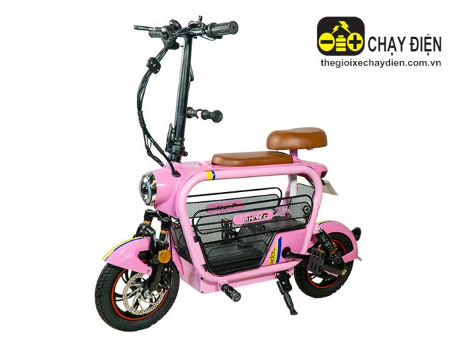 Xe đạp điện Lihaze Mini 15AH Hồng cánh sen