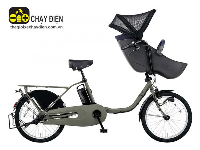 Xe đạp điện trợ lực chở trẻ em Panasonic Gyutto KX Xám