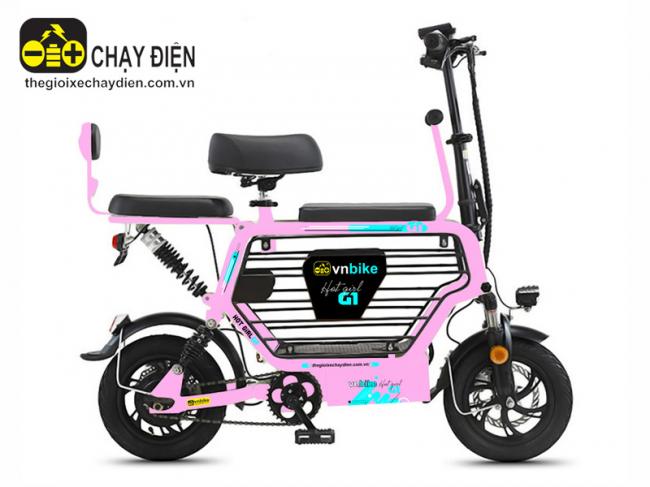 Xe đạp điện Vnbike Hotgirl G1 Hồng