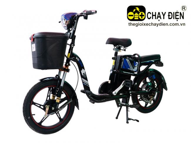Xe đạp điện Vnbike V2 Xanh dương đen