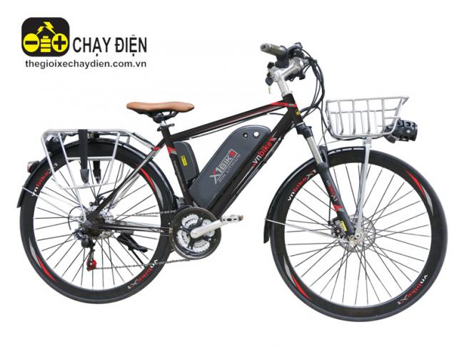 Xe đạp điện Vnbike X1 Đỏ đen