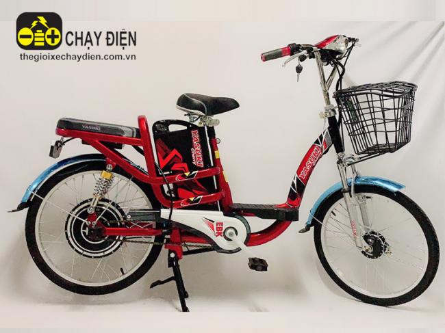 Xe đạp điện Yasuki khung sơn 22inh nhún sau Đỏ
