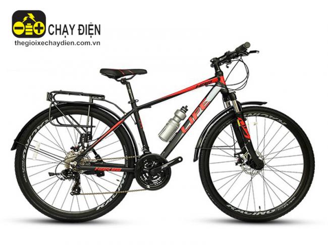 Xe đạp Hybrid Life HBR88 Đỏ đen
