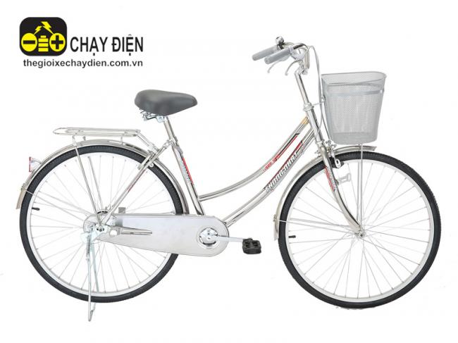 Xe đạp Mini inox cỡ 26″ ( TN 219-05-26” ) Bạc