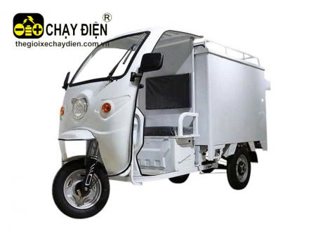 Xe điện 3 bánh chở hàng thùng kín 600kg