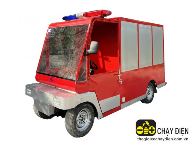 Xe điện Sayo mô hình cứu hỏa dành cho khu vui chơi trẻ em ắc quy cũ theo xe Đỏ