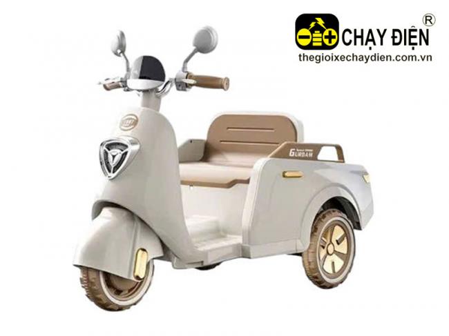 Xe máy điện cho bé YME-699 Trắng sữa