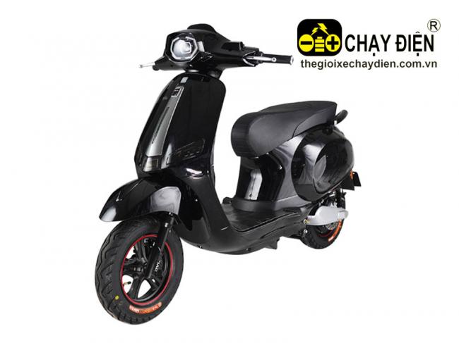 Xe máy điện JVC Vespa Platinum NFC Đen bóng