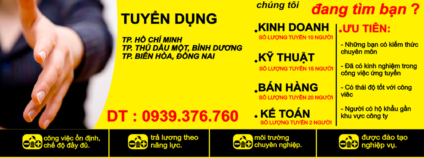 Tuyển dụng nhân sự Thế Giới Xe Chạy Điện